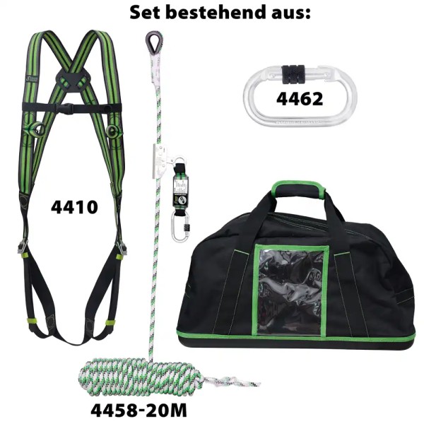 Bandfalldämpfer-Sicherheits-Set grün-schwarz